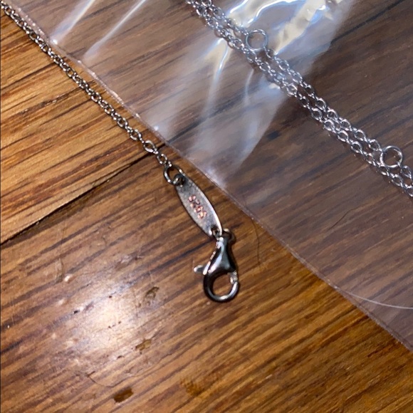 NIB AmorAime Silver Cross Necklace with Heart and Crystal Accent - Picture 7 of 14